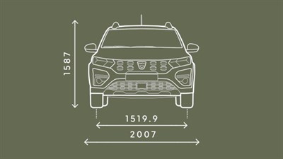 Sandero Stepway – dimenzije spreda